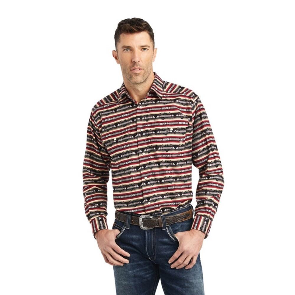 Ariat Men's XL Winford Classic Fit Pearl Snap Western Shirt‎ Rodeo Longhorn